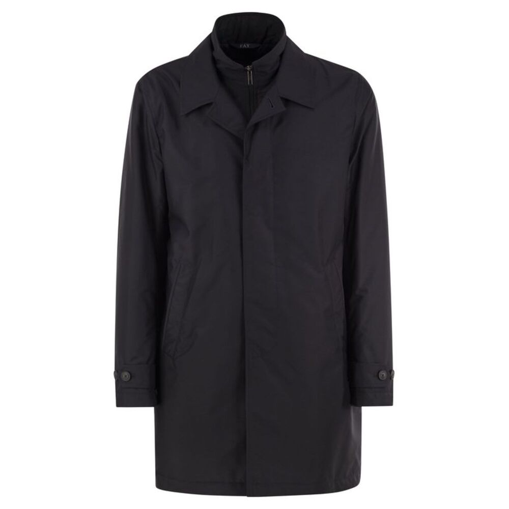 Fay Men Morning Coat - Padded Technical Fabric Coat